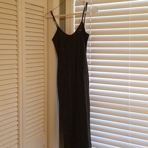 Large. Silver and black bodycon dress.